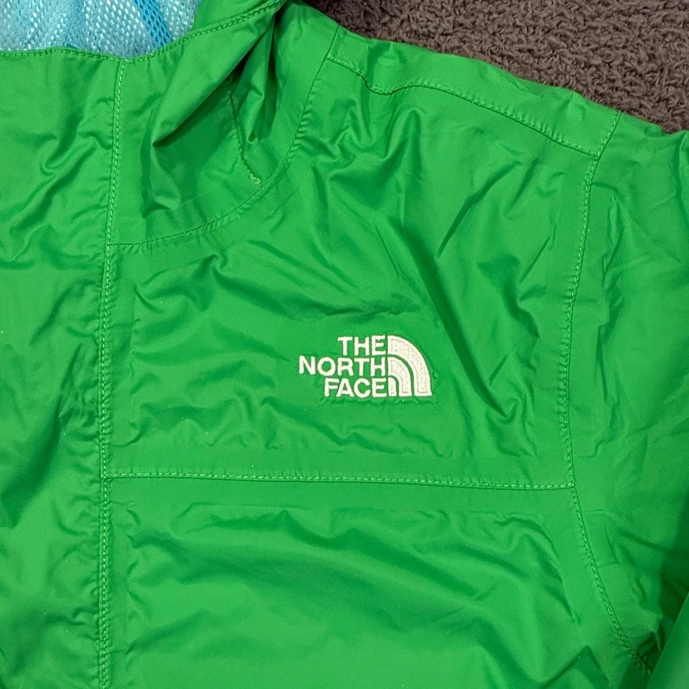 The North Face Jacket Girls Large 14/16 Green HyVent‎ Hooded Rain Waterproof